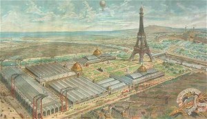 Παρίσι 1889. Ο χώρος της Έκθεσης και ο Πύργος του Άϊφελ. Πηγή: https://www.famous-places.com/eiffel-tower-history/ 