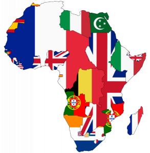 Η αποικιακή Αφρική.  Πηγή: https://commons.wikimedia.org/wiki/File:Flag_map_of_Colonial_Africa_(1939).png